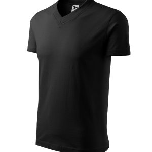 V-neck 102 - Tricou unisex negru