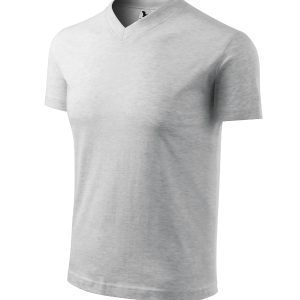 V-neck 102 - Tricou unisex gri deschis