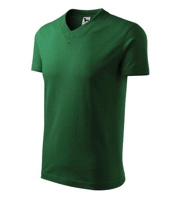 V-neck 102 - Tricou unisex verde sticlă