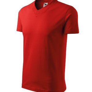 V-neck 102 - Tricou unisex roşu