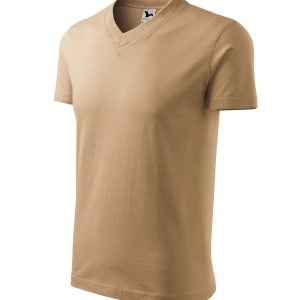 V-neck 102 - Tricou unisex nisip