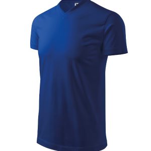 Heavy V-neck 111 - Tricou unisex albastru regal