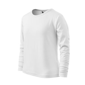 Fit-T LS 121 - Tricou pentru copii alb
