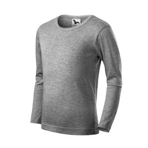 Fit-T LS 121 - Tricou pentru copii gri închis