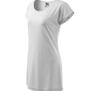 Love 123 - Tricou/rochie pentru damă alb
