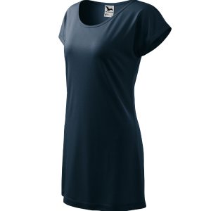 Love 123 - Tricou/rochie pentru damă albastru marin