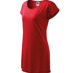Love 123 - Tricou/rochie pentru damă roşu