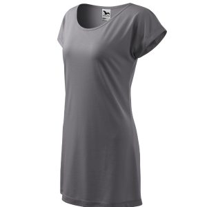 Love 123 - Tricou/rochie pentru damă gri metalic