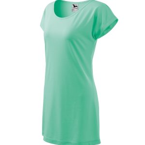 Love 123 - Tricou/rochie pentru damă verde mentă