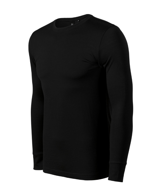 Merino Rise LS 159 - Tricou pentru bărbaţi negru