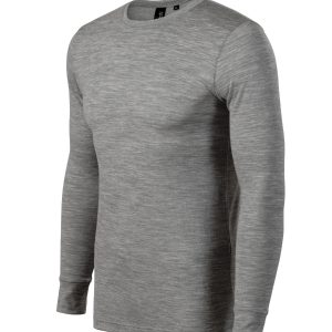 Merino Rise LS 159 - Tricou pentru bărbaţi gri închis