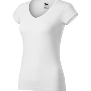 Fit V-neck 162 - Tricou pentru damă alb