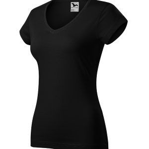 Fit V-neck 162 - Tricou pentru damă negru