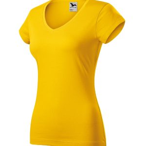Fit V-neck 162 - Tricou pentru damă galben