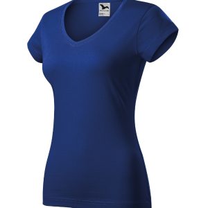 Fit V-neck 162 - Tricou pentru damă albastru regal