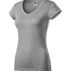 Fit V-neck 162 - Tricou pentru damă gri închis