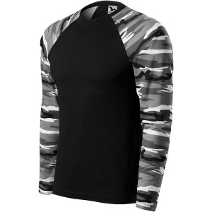Camouflage LS 166 - Tricou unisex camuflaj gri