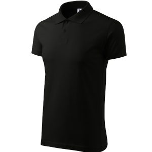 Single J. 202 - Tricou polo pentru bărbaţi negru