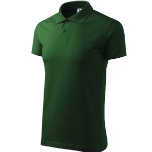 Single J. 202 - Tricou polo pentru bărbaţi verde sticlă