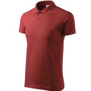 Single J. 202 - Tricou polo pentru bărbaţi roşu bordo
