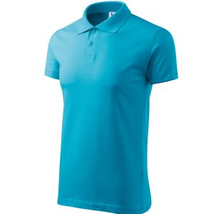 Single J. 202 - Tricou polo pentru bărbaţi turcoaz