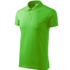 Single J. 202 - Tricou polo pentru bărbaţi verde măr