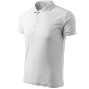 Pique Polo 203 - Tricou polo pentru bărbaţi alb