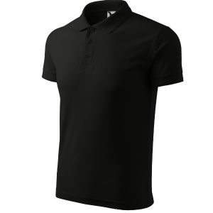 Pique Polo 203 - Tricou polo pentru bărbaţi negru
