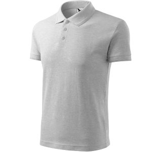 Pique Polo 203 - Tricou polo pentru bărbaţi gri deschis