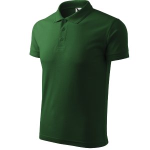 Pique Polo 203 - Tricou polo pentru bărbaţi verde sticlă