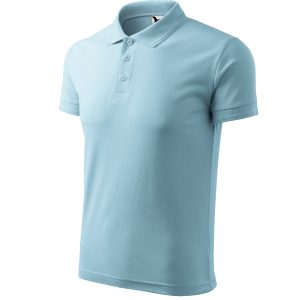Pique Polo 203 - Tricou polo pentru bărbaţi albastru deschis
