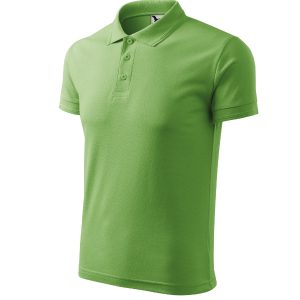 Pique Polo 203 - Tricou polo pentru bărbaţi verde iarbă