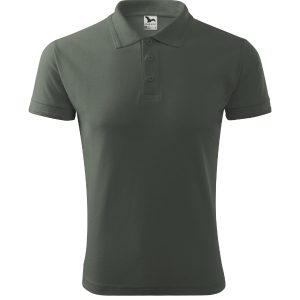 Pique Polo 203 - Tricou polo pentru bărbaţi gri ardezie