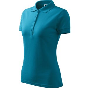 Pique Polo 210 - Tricou polo pentru damă turcoaz închis