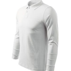Single J. LS 211 - Tricou polo pentru bărbaţi alb