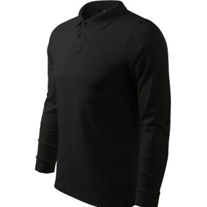 Single J. LS 211 - Tricou polo pentru bărbaţi negru