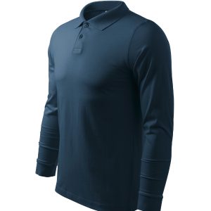 Single J. LS 211 - Tricou polo pentru bărbaţi albastru marin