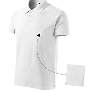 Cotton 212 - Tricou polo pentru bărbaţi alb
