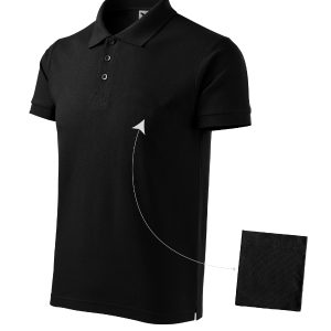 Cotton 212 - Tricou polo pentru bărbaţi negru