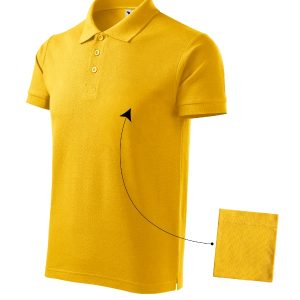 Cotton 212 - Tricou polo pentru bărbaţi galben