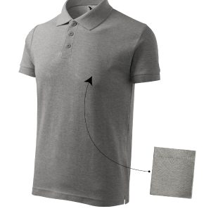 Cotton 212 - Tricou polo pentru bărbaţi gri închis