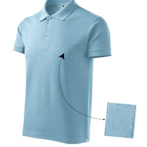 Cotton 212 - Tricou polo pentru bărbaţi albastru deschis