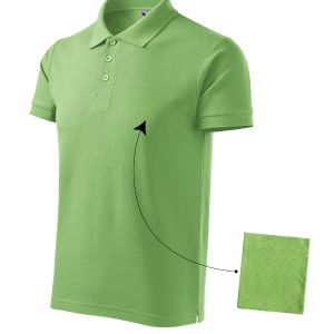 Cotton 212 - Tricou polo pentru bărbaţi verde iarbă