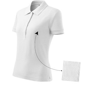 Cotton 213 - Tricou polo pentru damă alb