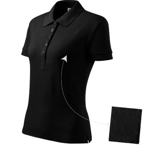 Cotton 213 - Tricou polo pentru damă negru