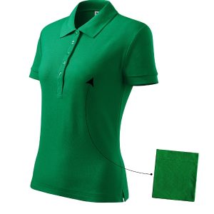 Cotton 213 - Tricou polo pentru damă verde mediu