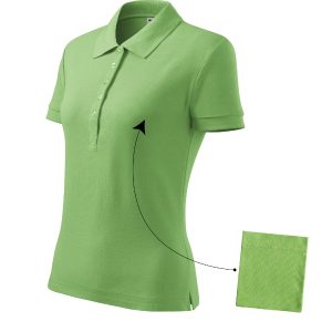 Cotton 213 - Tricou polo pentru damă verde iarbă