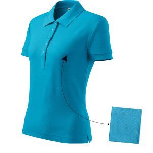 Cotton 213 - Tricou polo pentru damă turcoaz
