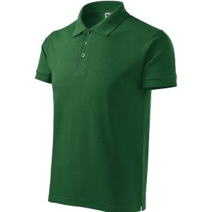 Cotton Heavy 215 - Tricou polo pentru bărbaţi verde sticlă
