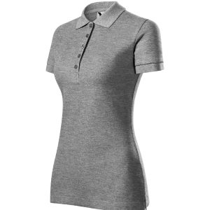 Cotton Heavy 216 - Tricou polo pentru damă gri închis